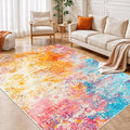 Rugflix 5x7 Area Rugs for Living Room, Washable Large Multicolor Rug by RugflixAreaRugs
