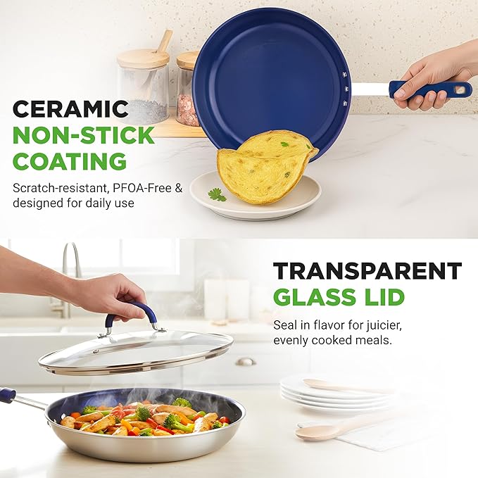 NutriChef 10'' Medium Fry Pan