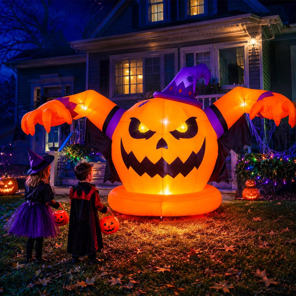 12.2 FT Halloween Inflatables Decorations Outdoor - Giant Pumpkin Blow Ups