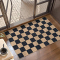Lahome Colette Checkered Easy Jute 2x3 Rug, Small Entryway Rug Non Slip Kitchen by Lahome