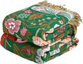 MSGKV Boho Throw Blanket for Bed 60"x80" Butterfly Floral 100% Cotton Couch by MSGKVHomeTextiles