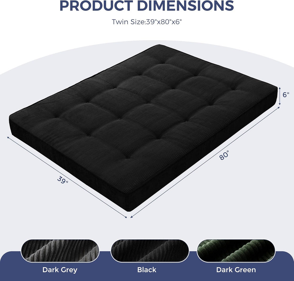 MAXYOYO 6" Extra Thick Japanese Floor Mattress Twin Size Futon Mattress