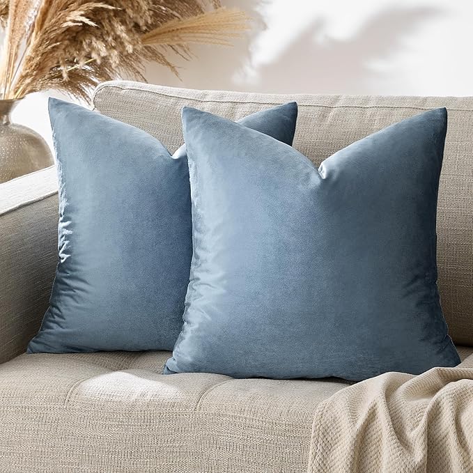 GIGIZAZA Decorative Throw Pillow Covers 16x16, Velvet Sofa Boho Cushion Pillows - Image 5