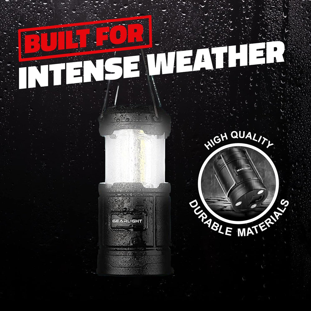 GearLight Camping Lantern - 2 Portable LED Battery Powered Lantern with Magne...