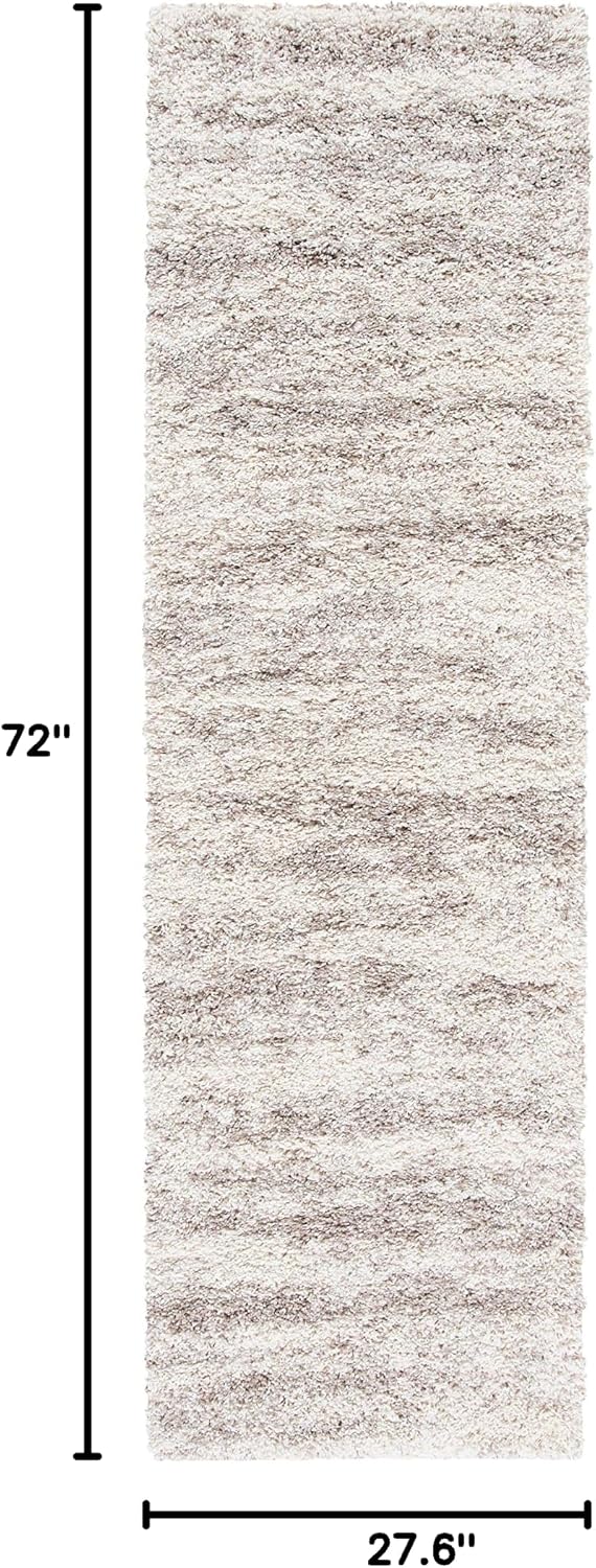 SAFAVIEH Hudson Shag Collection Runner Rug - 2'3" x 6', Ivory &a...