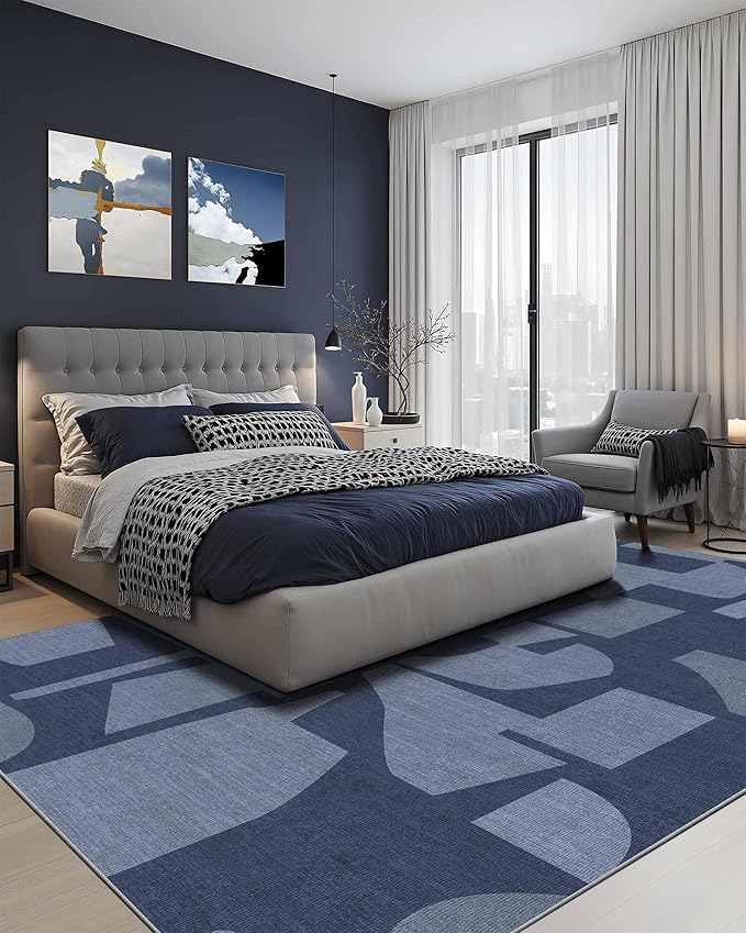 Latte&Fog 8x10 Area Rugs for Living Room, Large Modern Abstract Washable Rug - Image 3