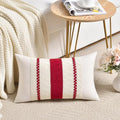 Fancy Homi Set of 1 Boho Red Lumbar Decorative Throw Pillow Cover 12x20 Inch by Fancy+Homi