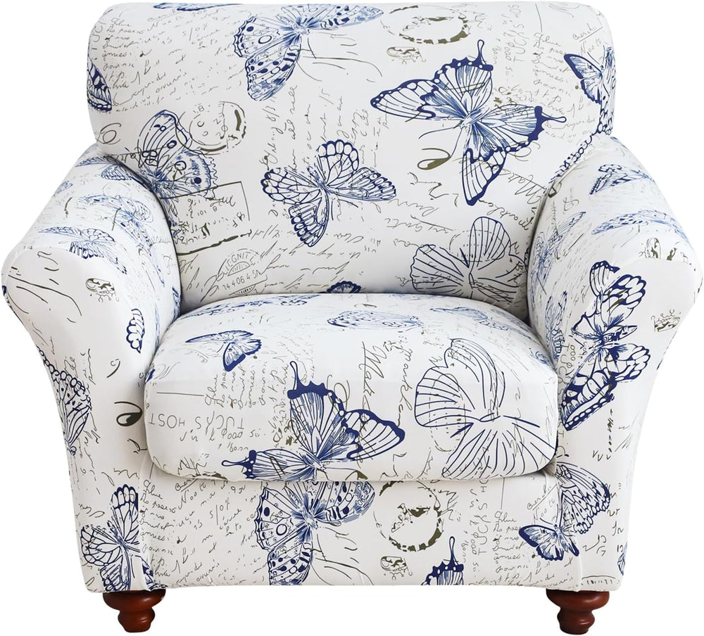FORCHEER Armchair Slipcovers 2 Piece Printed Sofa Couch Covers with 1 Separat...