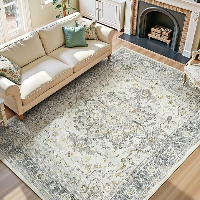 Lofus 9x12 Area Rugs for Living Room, Machine Washable Non-Slip Area Rug - Image 2