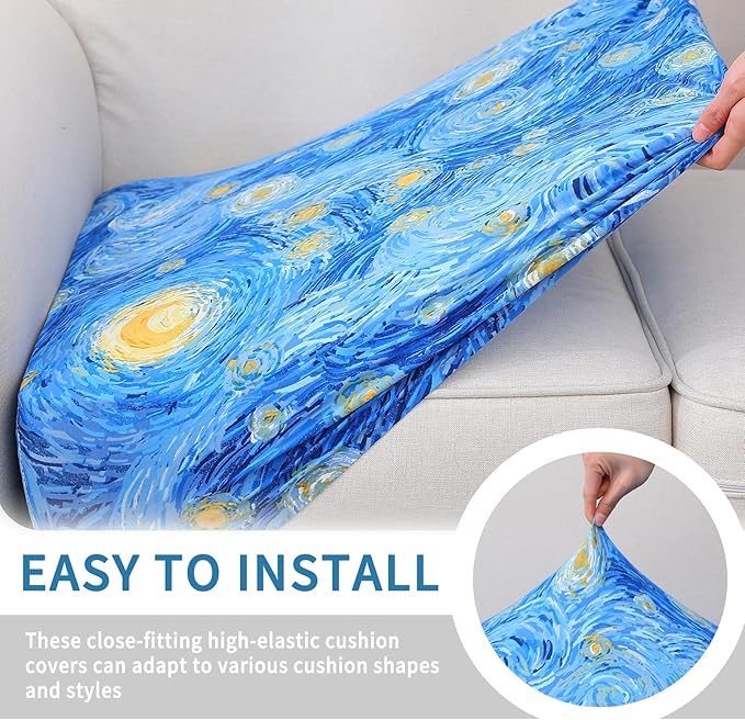 hyha Printed Couch Cushion Covers, Floral Sofa Covers Washable - Image 4