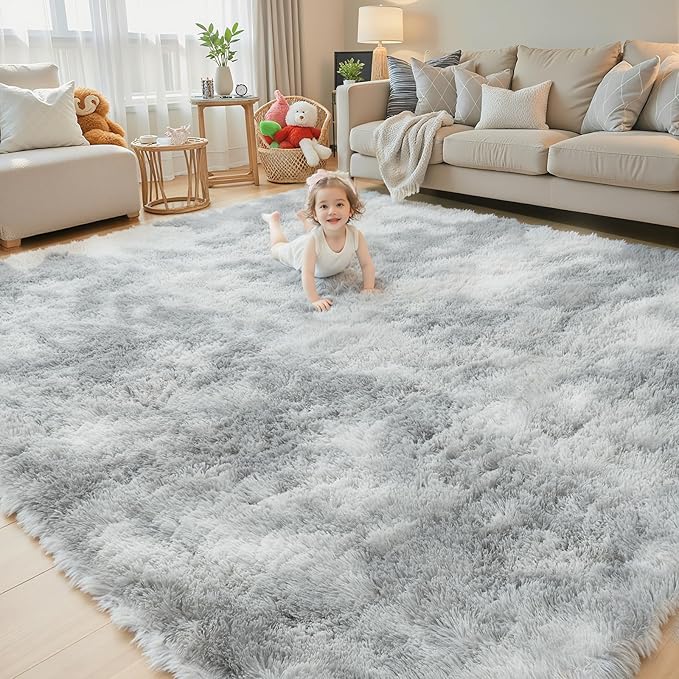 Rugs for Living Room 6x9, Alfombras para Salas Shag Large Plush Soft Area Rug by Junhejiamei
