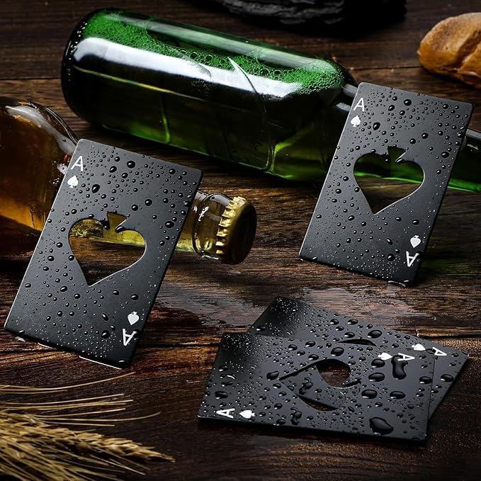 Chumia Poker Card Bottle Openers Stainless Steel Poker Card Beer Ace Bottle Cap - Image 2