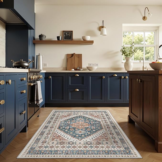3x5 Washable Area Rug for Entryway, Kitchen Rugs Non Slip for Dining Room - Image 4