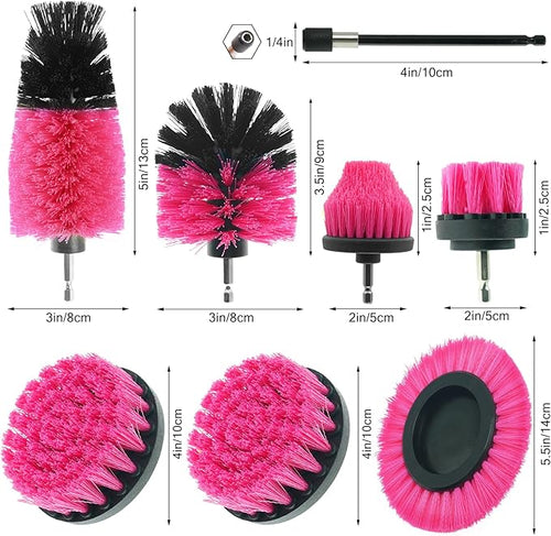 8 Pcs Drill Brush Attachment Set, Power Cleaning Scrub Brush Kit - Image 2