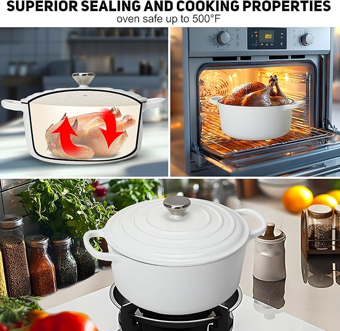 5QT Enameled Cast Iron Dutch Oven