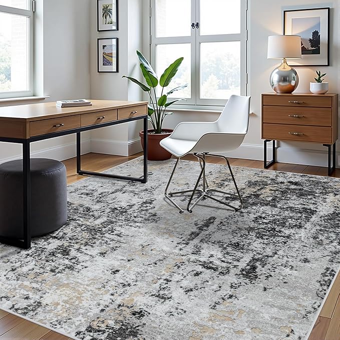 6x9 Area Rugs for Living Room Rug Washable: Abstract Rug for Dining Room - Image 3