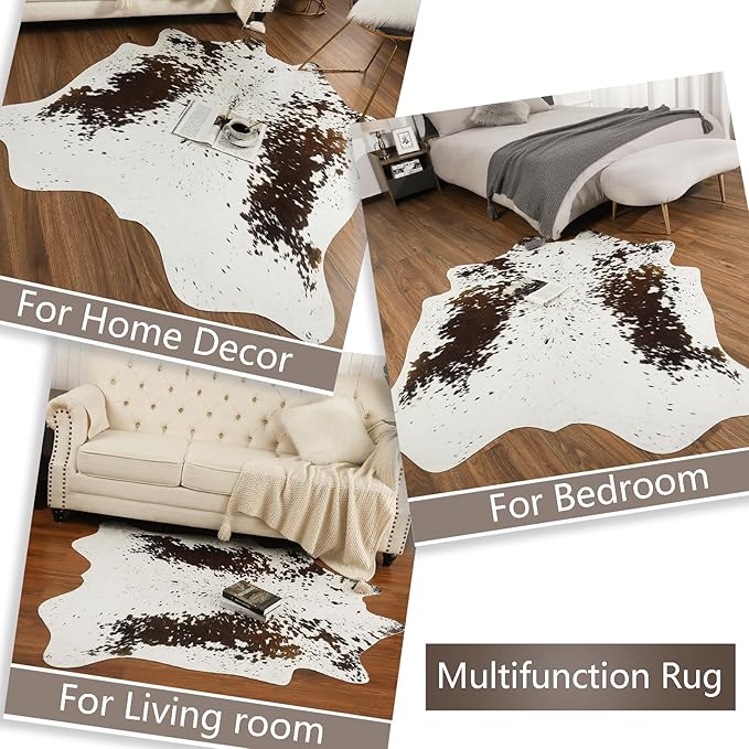 AROGAN Faux Cow Print Rug Large - Image 7