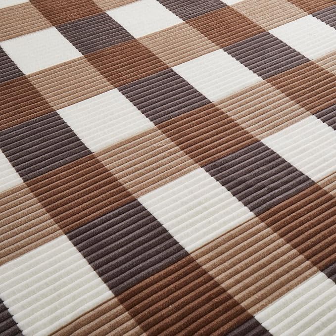 PU MEI Sherpa Blanket Full/Queen Plaid Thick Bed Blanket, 90”*80” Super Soft - Image 7