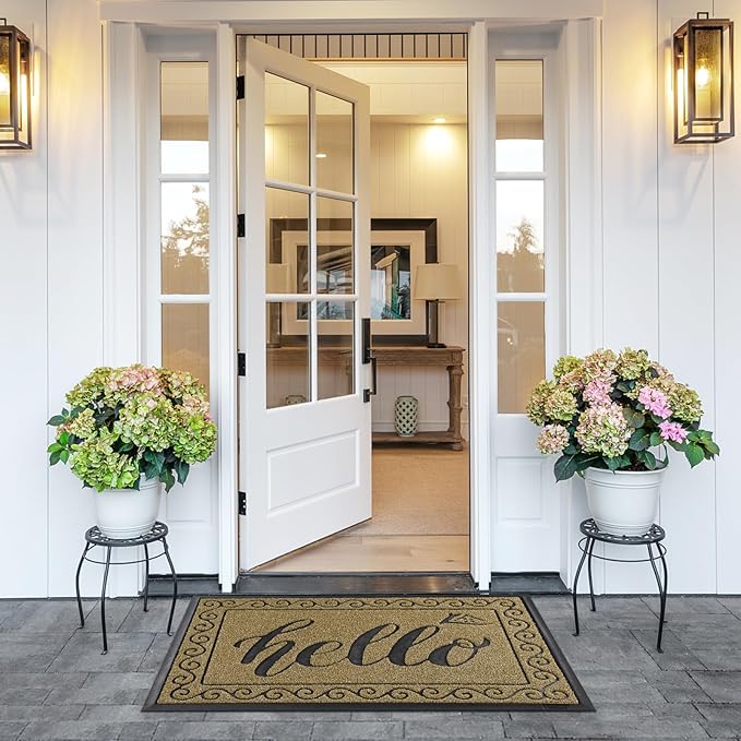Yimobra Welcome Mats for Front Door 29.5x17, Heavy Duty Waterproof Outdoor Door - Image 6