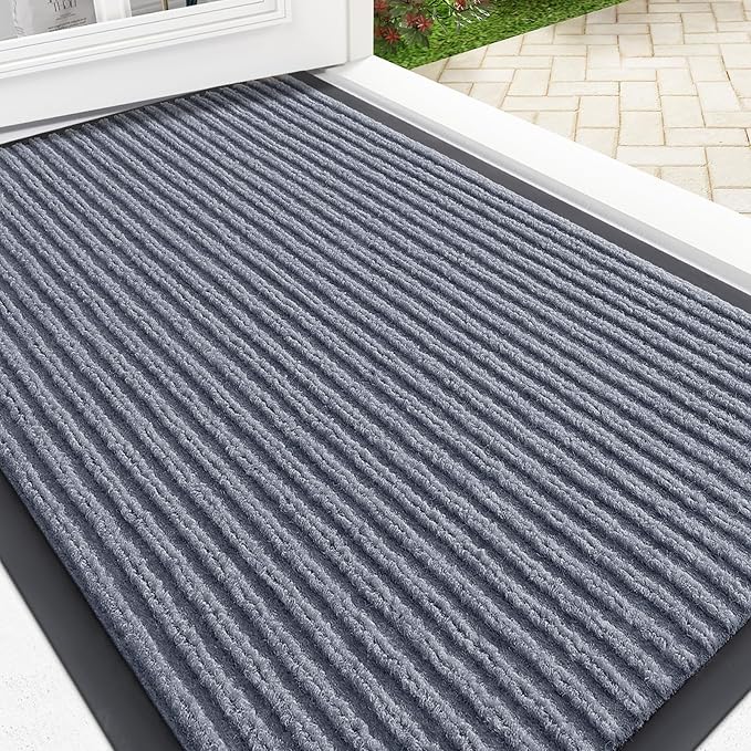 OLANLY Front Door Mat Indoor Outdoor Entrance, Waterproof Heavy Duty Doormat by OLANLY