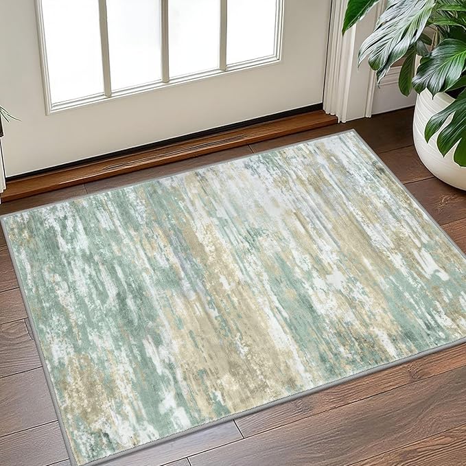 KOZYFLY Small Area Rug 2x3 Rug Entryway Rugs Modern Abstract Indoor Non-Slip - Image 7