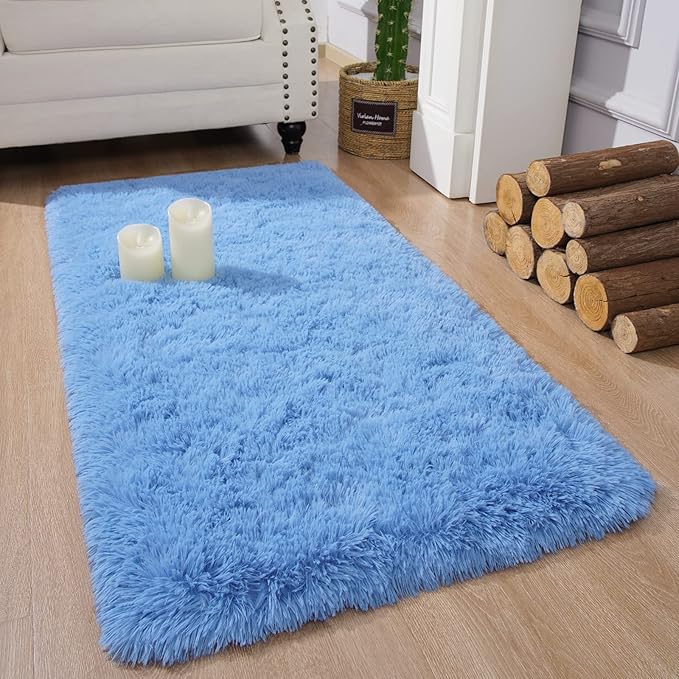 Chicrug Soft Runner Rug for Bedroom Living Room Plush Fluffy Rug 2x4 Feet by ChicrugHomeDecor