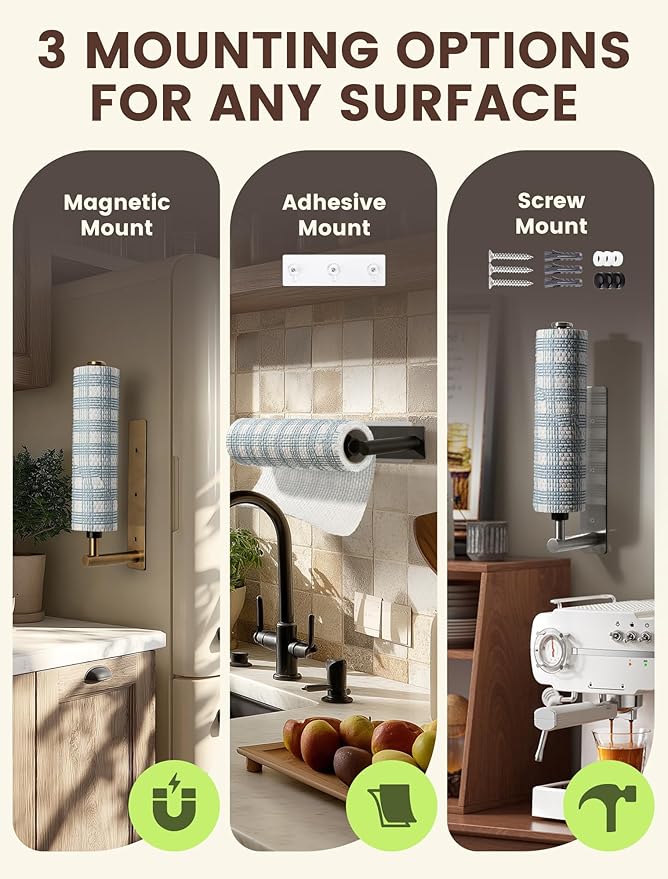 INMAKER Magnetic Paper Towel Holder, Strong Magnet Paper Towel Holder - Image 4