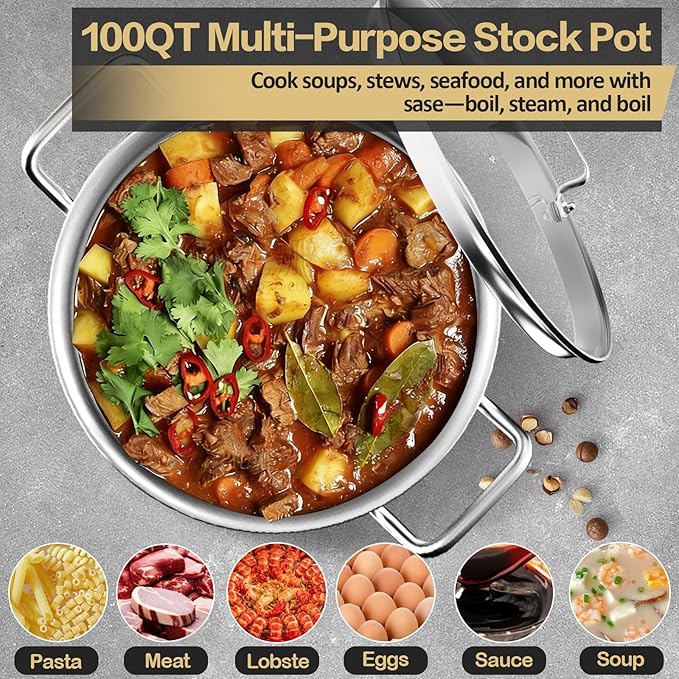 Large Stock Pot-20QT Stainless Steel Stockpot