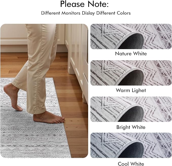 4x12 Washable Hallway Runner Rug：Moroccan Non-Slip Wide Runners - Image 9