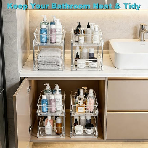 2 Tier Under Sink Organizer Bathroom Organizers and Storage - Image 2