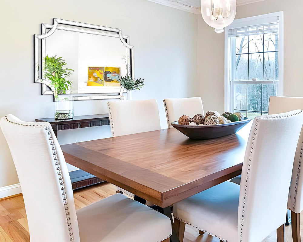 Chende 36" x 24" Rectangular Modern Decorative Wall Mirror with Bev...