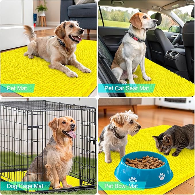 OLANLY Dog Door Mat for Muddy Paws 44x24, Absorbs Moisture and Dirt, Absorbent - Image 7