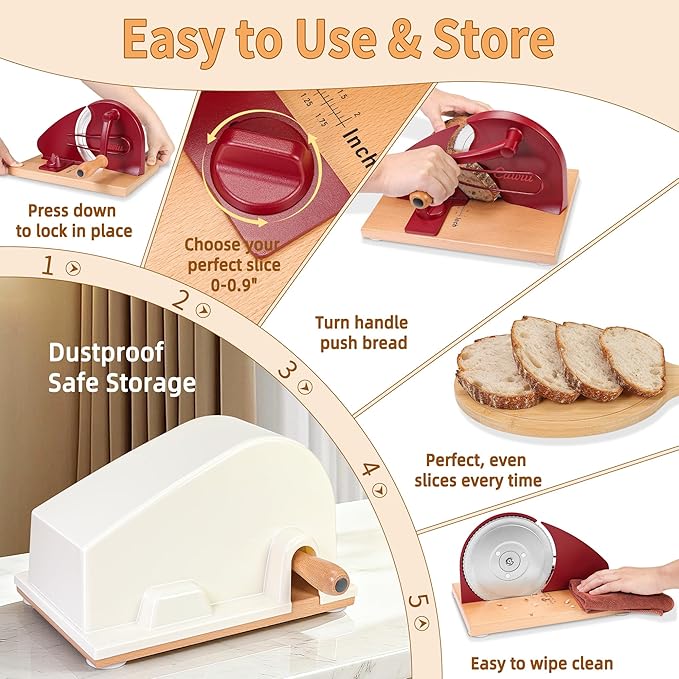 CAWIU Upgraded Manual Bread Slicer