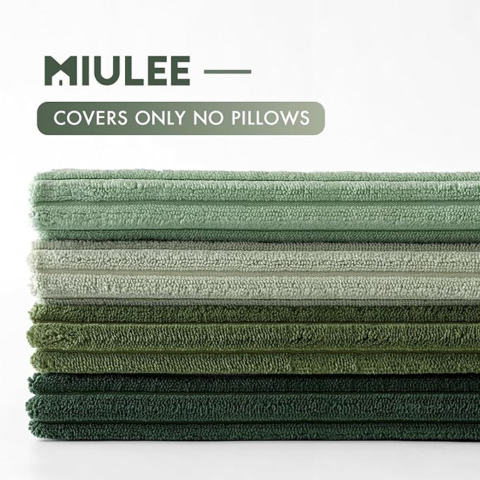 MIULEE Boho Farmhouse Sage Green Throw Pillow Covers 20x20 Inch Set of 4 - Image 7