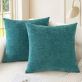 CaliTime Throw Pillow Covers Decorative 16 X 16 Inches Pack of 2 Cozy Chenille by CaliTime