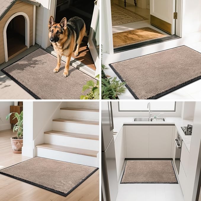 Mibao Dirt Trapper Door Mat for Indoor Outdoor, Waterproof All-Season, - Image 5