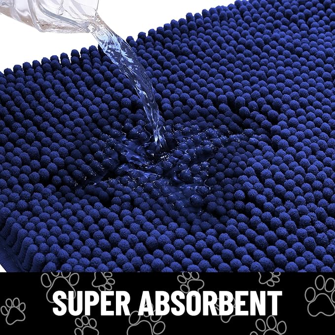 Smiry Dog Door Mat for Muddy Paws, Absorbent Dirt Trapper Non Slip Quick Dry - Image 5
