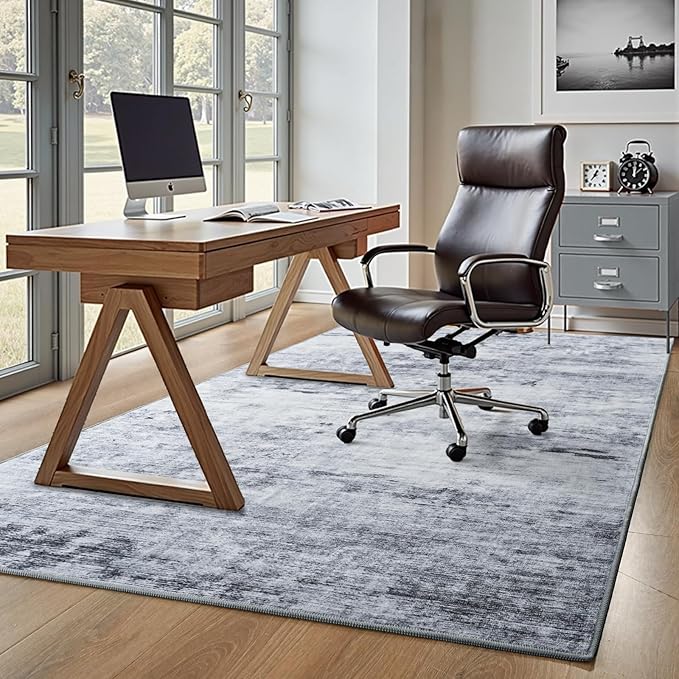 Toneed Abstract Area Rug 8x10 Modern Washable Rug Soft Non Slip Rug Low Pile - Image 5