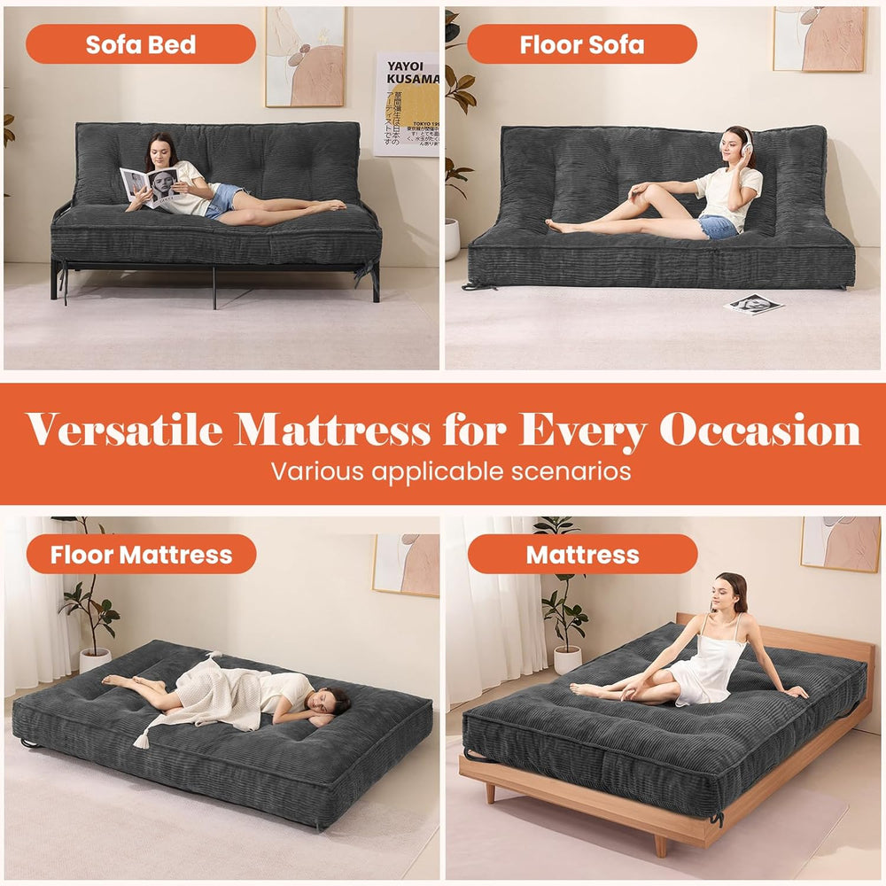 Erament Futon Mattress, Futons Sofa Bed Sleeper Couch Bed 8 Inch,Full Size Ma...