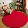 Amearea Red Round Area Rugs 4ft Washable Circle Rugs by AmeareaDirect
