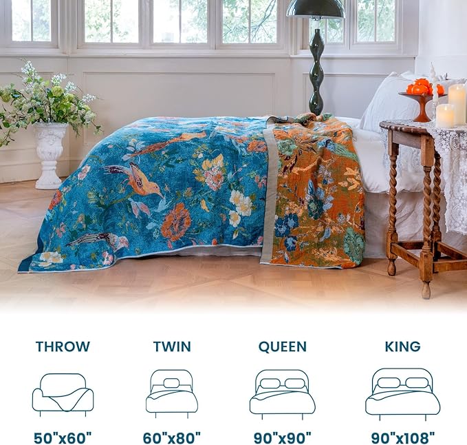 MSGKV Boho Throw Blanket for Bed 60"x80" Cotton Couch Blanket - Image 5
