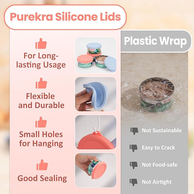 4 Packs 4-inch/9.5cm Silicone Can Lids - Image 4