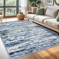 Lansny Modern Abstract 6x9 Machine Washable Living Room Rug Non-Slip Soft by lansny