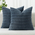 MIULEE Pack of 2 Corduroy Decorative Throw Pillow Covers 16x16 Inch Soft Boho by MIULEE
