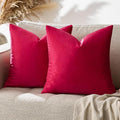 GIGIZAZA Red Velvet Decorative Throw Pillow Covers by GIGIZAZAFocusingonhomedecoration