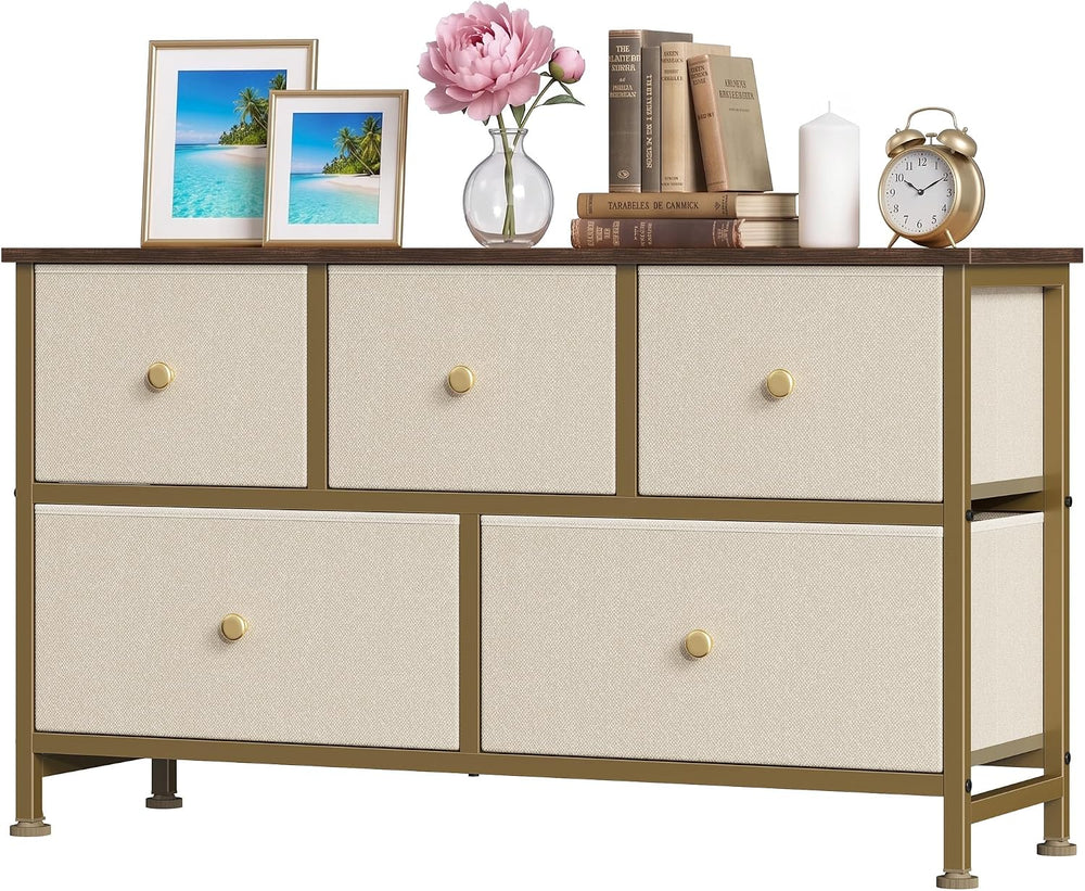 5 Drawer Dresser for Bedroom, Fabric Storage Drawer Unit