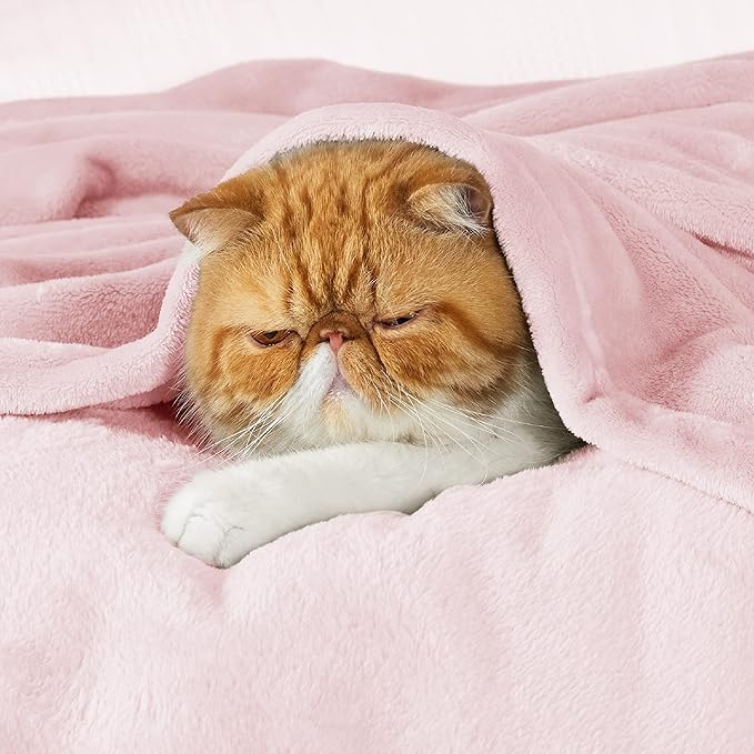 Bedsure GentleSoft Pink Fleece Blanket - Image 2