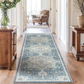 AMADA HOMEFURNISHING 2'6"x8' Washable Area Rug, Low-Profile Entryway Rug by AMADAHOMEFURNISHING