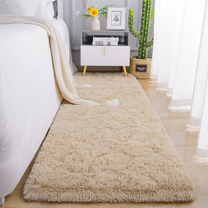 Chicrug Soft Runner Rug for Bedroom Living Room Plush Fluffy Rugs 2x8 Feet by ChicrugHomeDecor