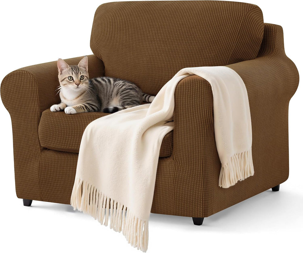 SUBRTEX 3 Pieces Stretch Sofa Slipcover Sets Couch Cover Sets Backrest Cushio...